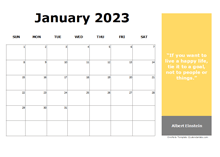 2023 Monthly Onenote Calendar With Quotes