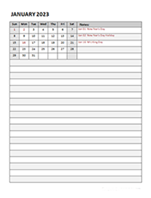 2023 Monthly Pages Planner Template