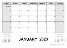 2023 Monthly Planner with Netherlands Holidays