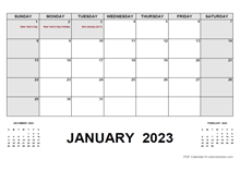 2023 Monthly Planner with UK Holidays