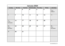 2023 Moon Phases Calendar With Days