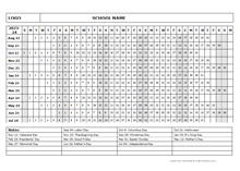 2023 One Page School Calendar Aug