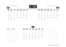 2023 Pakistan Quarterly Planner Template