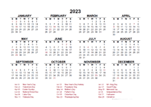 2023 PDF Calendar Free
