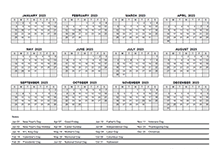 2023 PDF Yearly Calendar With Holidays