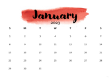 2023 Printable Mini Calendar