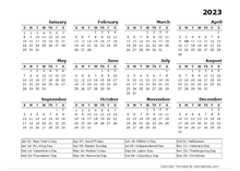 2023 Printable Yearly Design Calendar