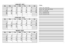 2023 Quarterly Calendar PDF