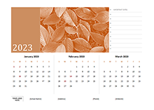2023 Quarterly Photo Calendar Word Template