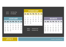 2023 Quarterly Powerpoint Calendar