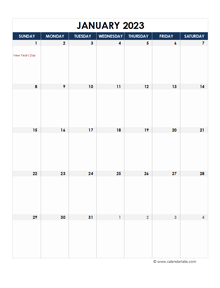 2023 Thailand Calendar Spreadsheet Template