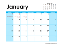 2023 UK Monthly Calendar Colorful Design