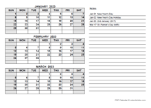 2023 UK Quarterly Calendar with Holidays
