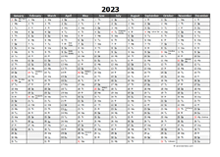 Editable 2023 Yearly Excel Scheduling Calendar