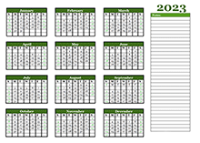 2023 Yearly Large Calendar For Wall