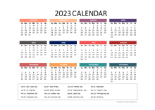 2023 Yearly Powerpoint Calendar Slide