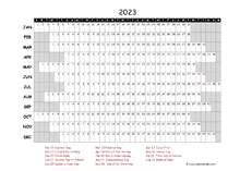 2023 Yearly Project Timeline Calendar Pakistan