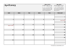 April 2023 Planner Template