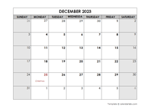 December 2023 Printable Calendar