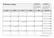 February 2023 Planner Template