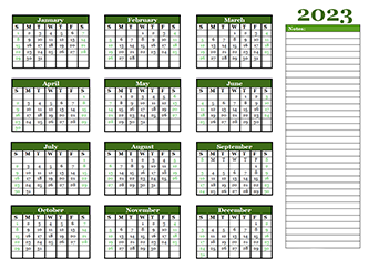 Printable 2023 Word Calendar Templates - CalendarLabs