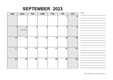 Free Printable September 2023 Calendar Pdf