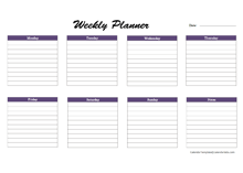 Free Weekly Onenote Planner