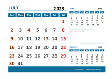 July 2023 Excel Calendar with Holidays