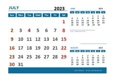 July 2023 CalendarExcel With Holidays