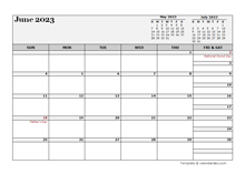 June 2023 Planner Template