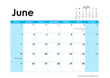 June 2023 Calendar With Holidays