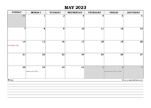 May 2023 Planner Excel