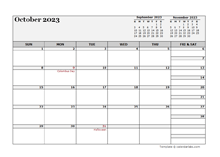 October 2023 Planner Template