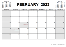 Printable February 2023 Calendar Pdf