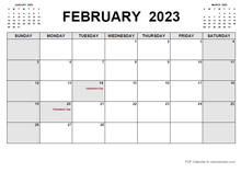 Printable February 2023 Calendar PDF