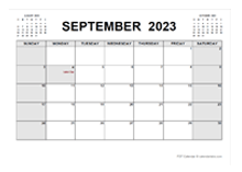Printable September 2023 Calendar PDF