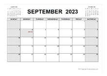 Printable September 2023 Calendar Pdf