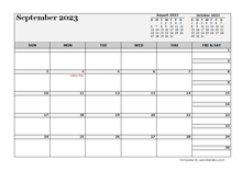 September 2023 Planner Template