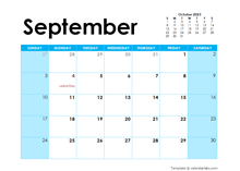 September 2023 Calendar with Holidays