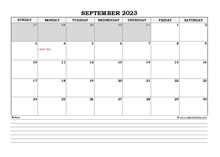 September 2023 Planner Excel