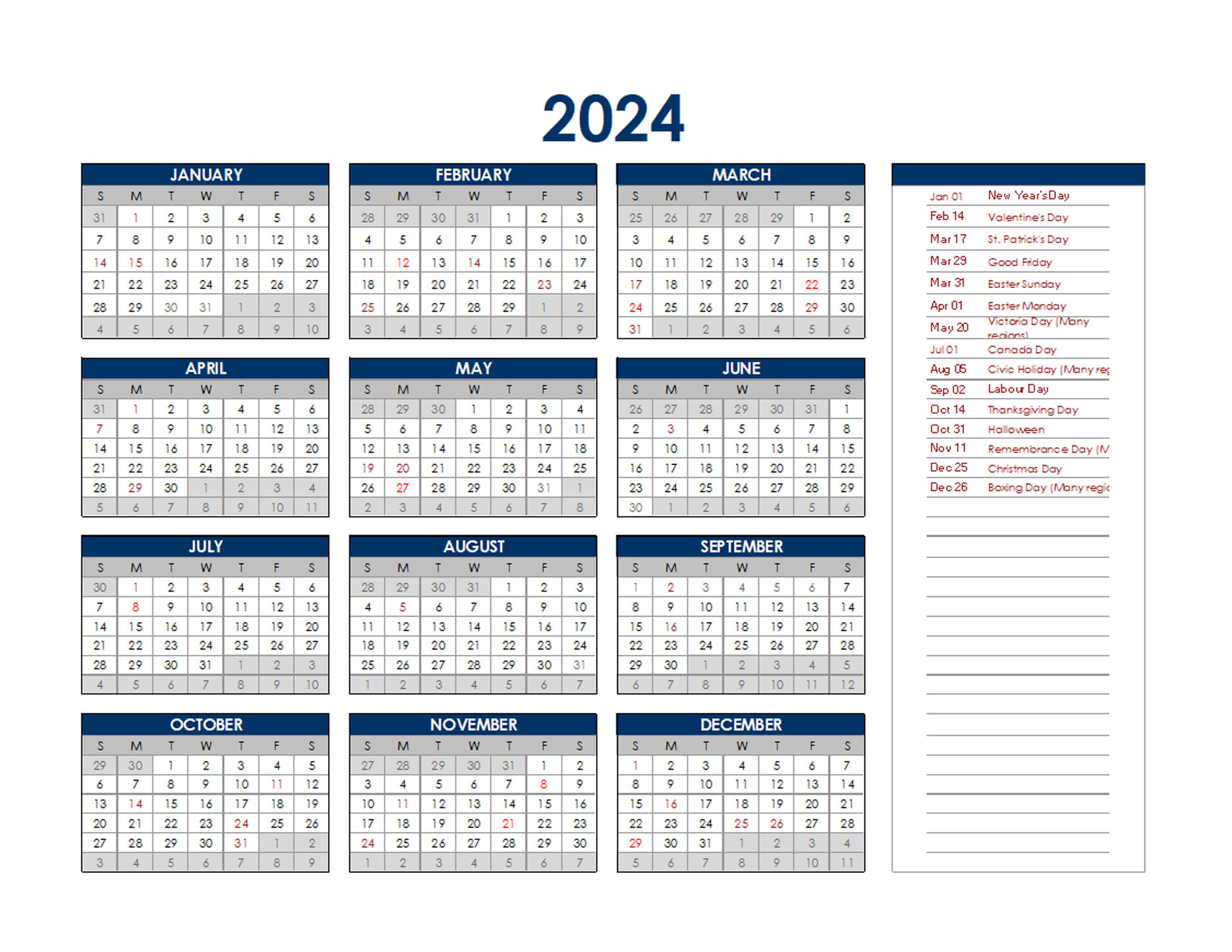 Paid Holidays 2025 Ontario Eva Mariam