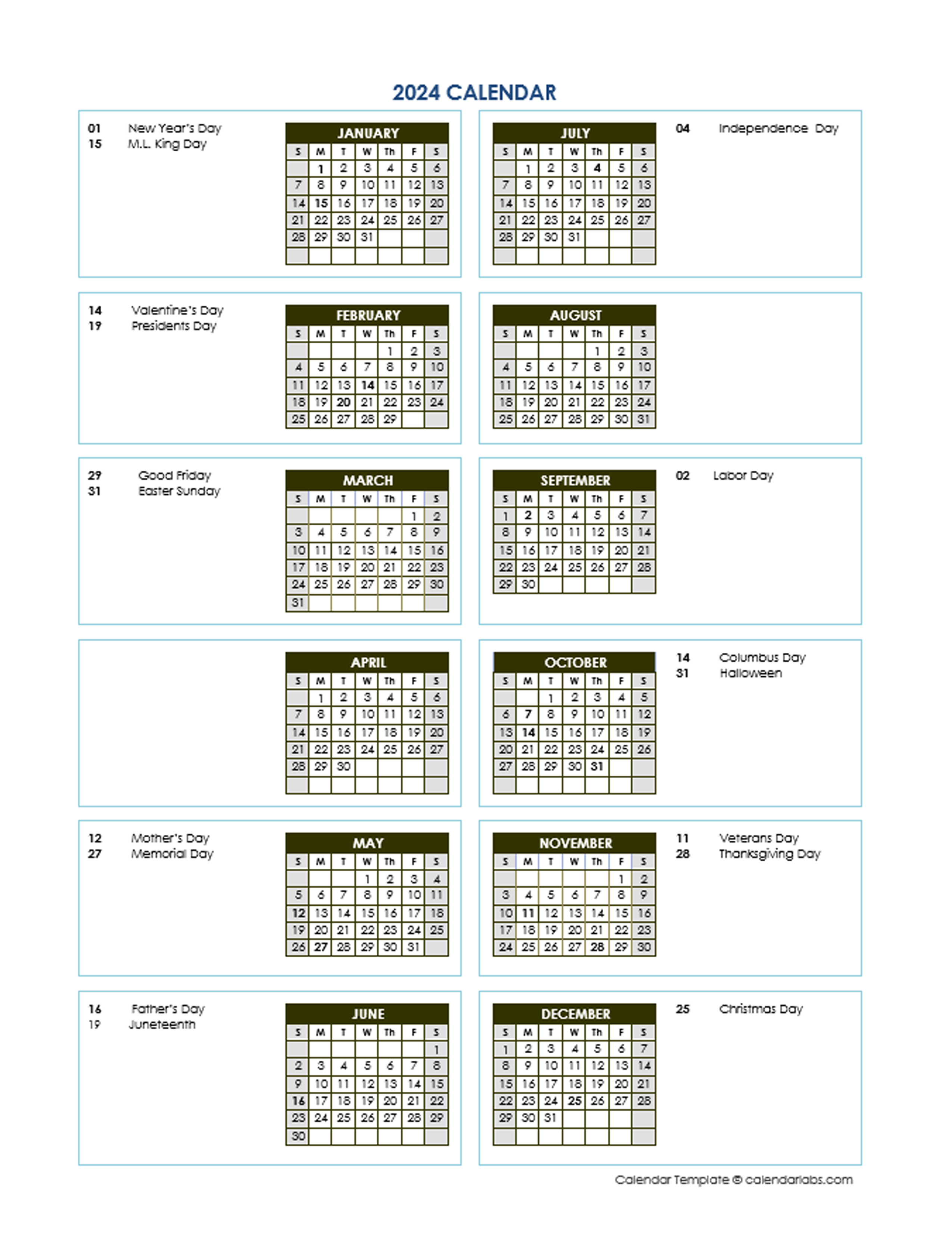 Payroll Calendar 2024