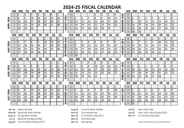 2024 Fiscal Calendar Template Starts At April