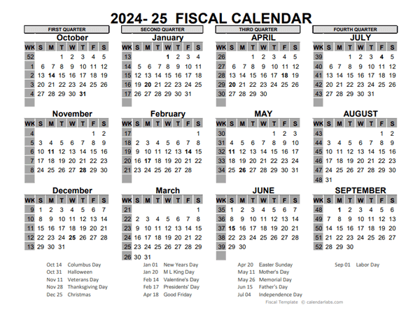 2024 US Fiscal Year Template - Free Printable Templates