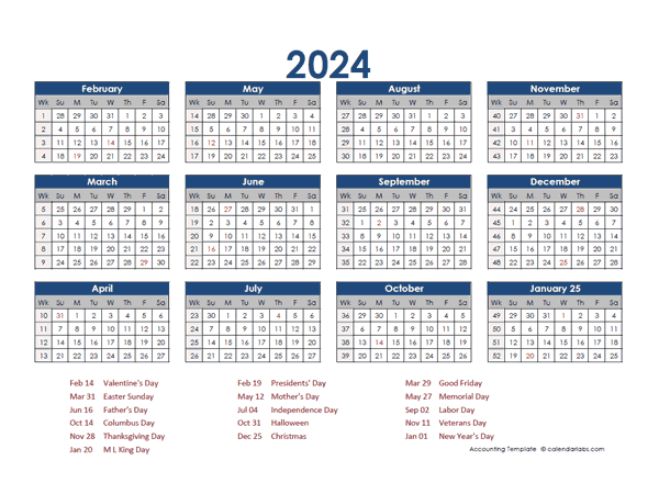 2024 Accounting Calendar 4-5-4
