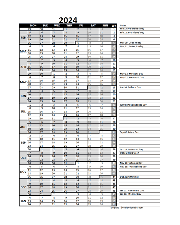 2024 AccountingMonthEndCloseCalendar Free Printable Templates