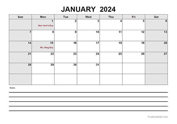 2024 Blank Calendar PDF - Free Printable Templates