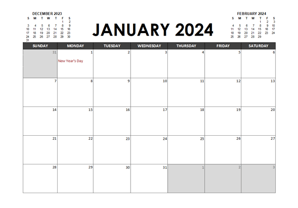 2024 Calendar Planner New Zealand Excel