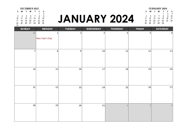 2024 Calendar Planner UAE Excel