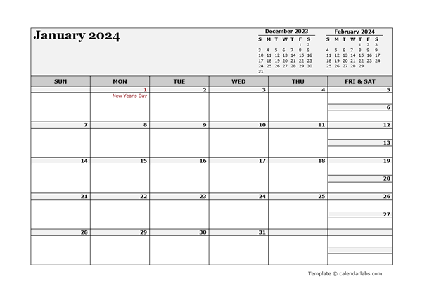 2024 Canada Calendar For Vacation Tracking